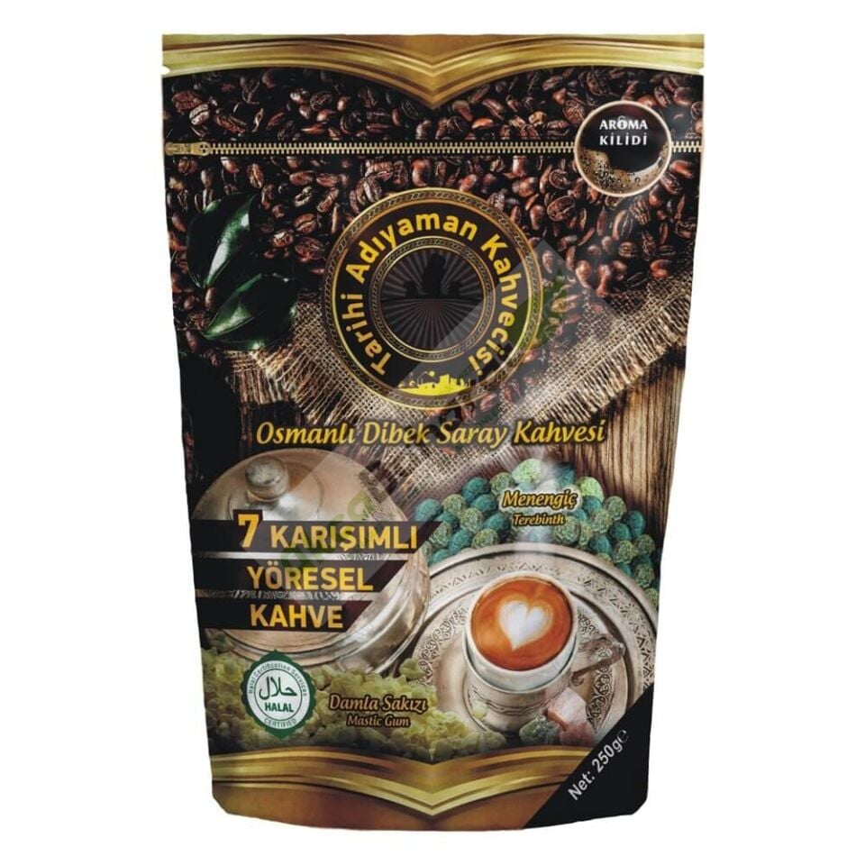Tarihi Adıyaman Kahvesi Osmanlı Dibek Saray Kahvesi 250 gr (Damla Sakızlı)