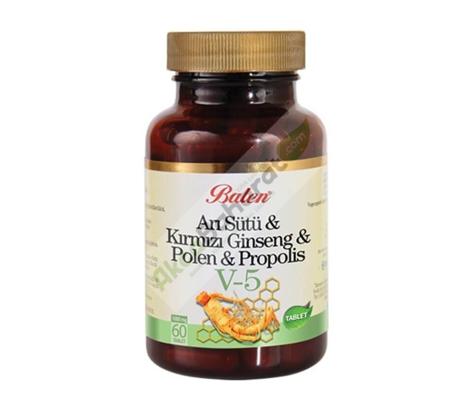 Balen (V5) Arı Sütü& Ginseng& Polen& Propolis Tablet 1015 Mg* 60
