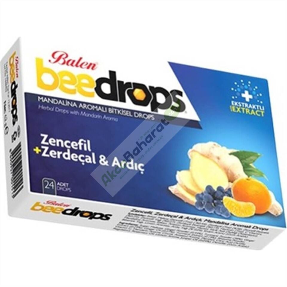 Balen Beedrops Zencefil+Zerdeçal-Ardıç Mandalina Aromalı Drops