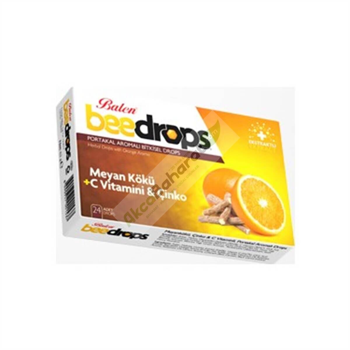 Balen Beedrops Meyan Kökü+C Vit.-Çinko Portakal Aromalı Drops