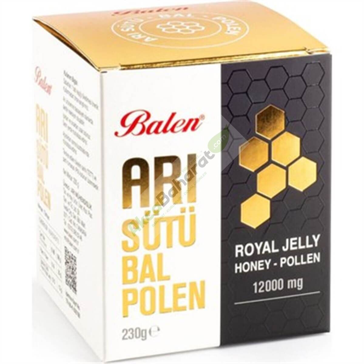 Balen Arı Sütü-Bal-Polen 12000 Mg