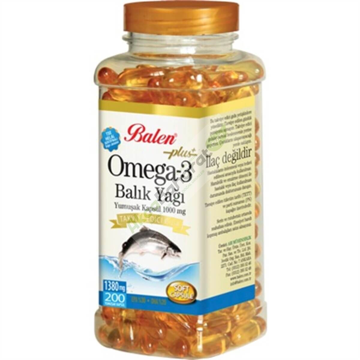 Balen Omega 3 Balık Yağı Yumuşak Kapsül 1380 Mg* 200