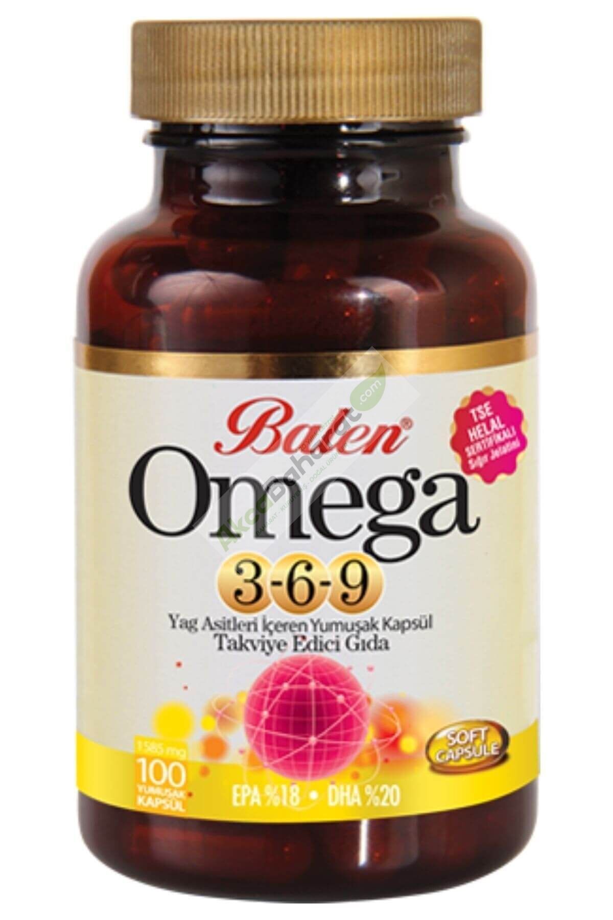Balen Omega 3-6-9 Yağ Asitlerini İçeren Yumuşak Kapsül 100 KAPSÜL