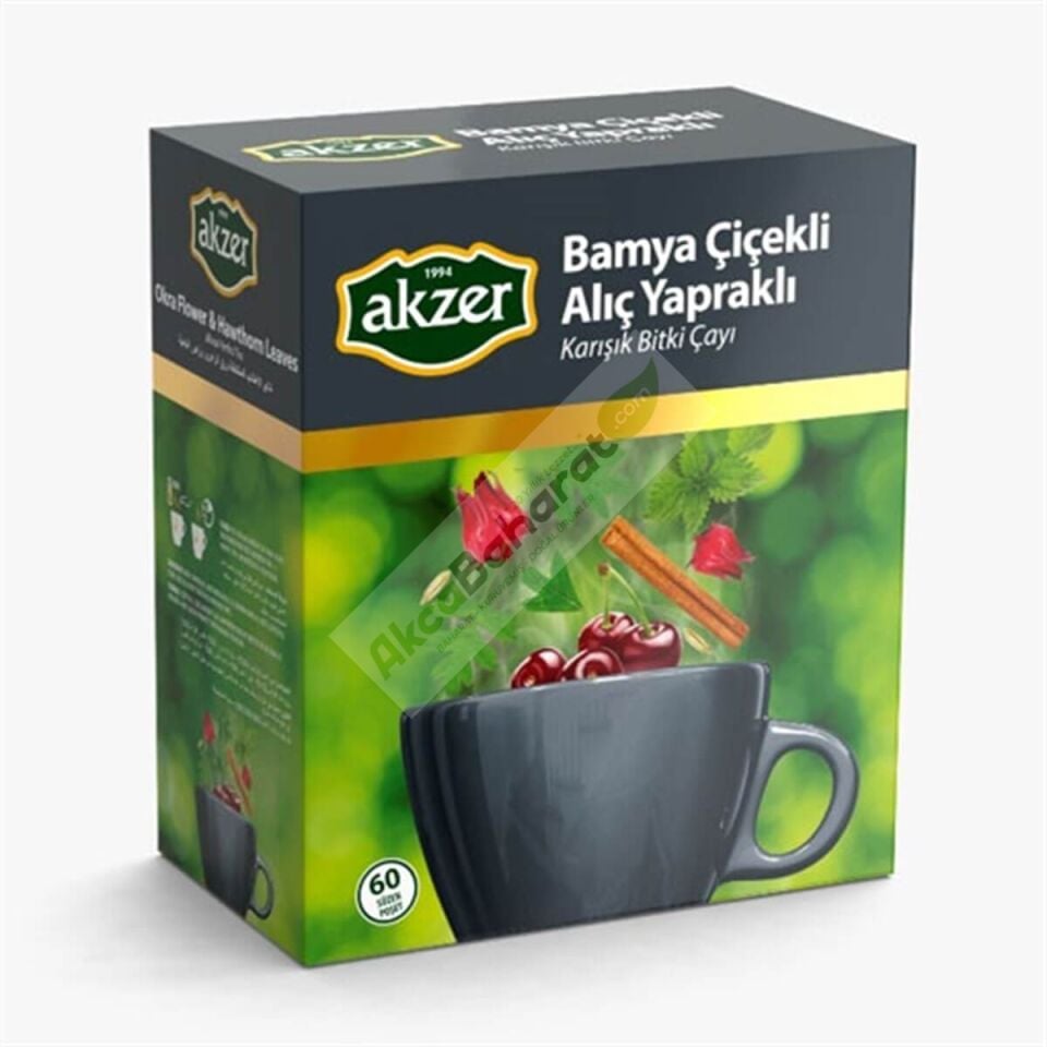 Akzer Bamya Çiçekli Alıç Yapraklı Çay