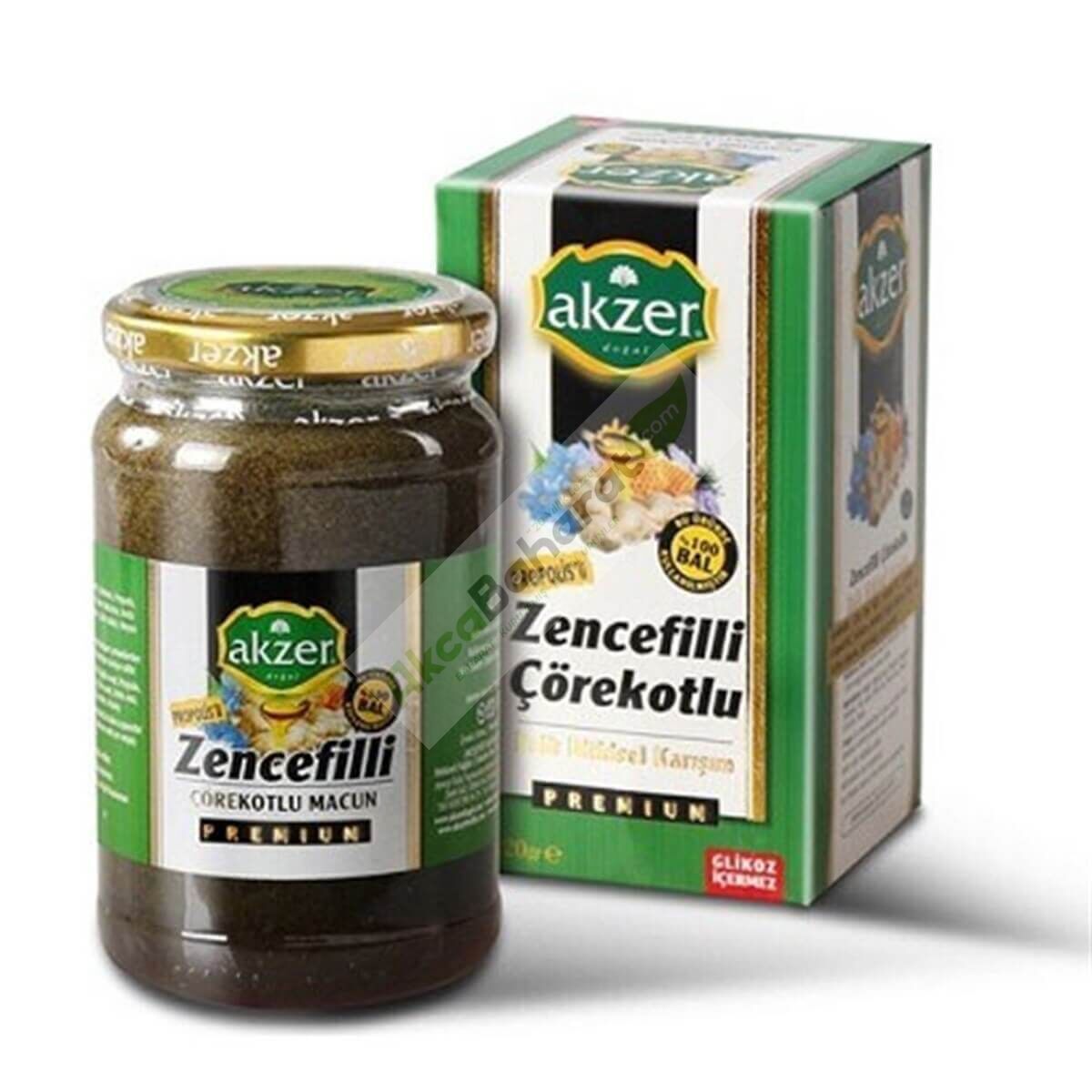 Akzer Zencefilli Çörekotlu Macun Premium (420gr)