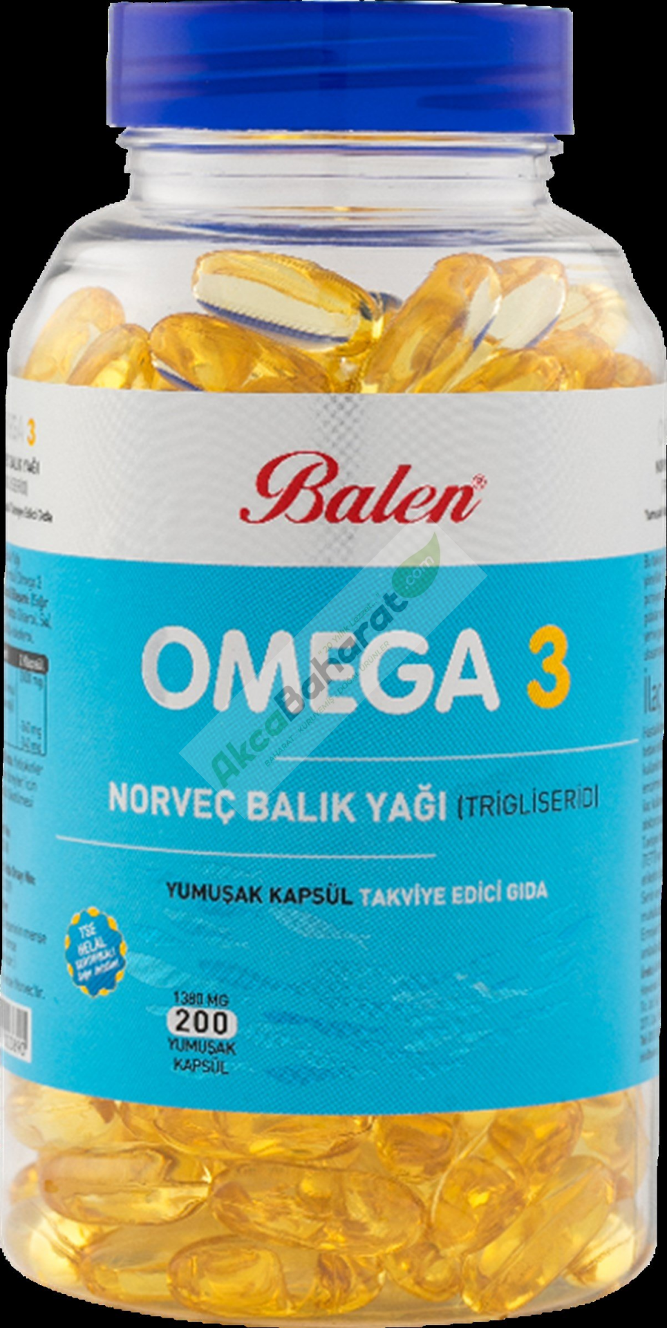 Balen Omega 3 Norveç Balık Yağı Yumuşak Kapsül 1380 Mg*200