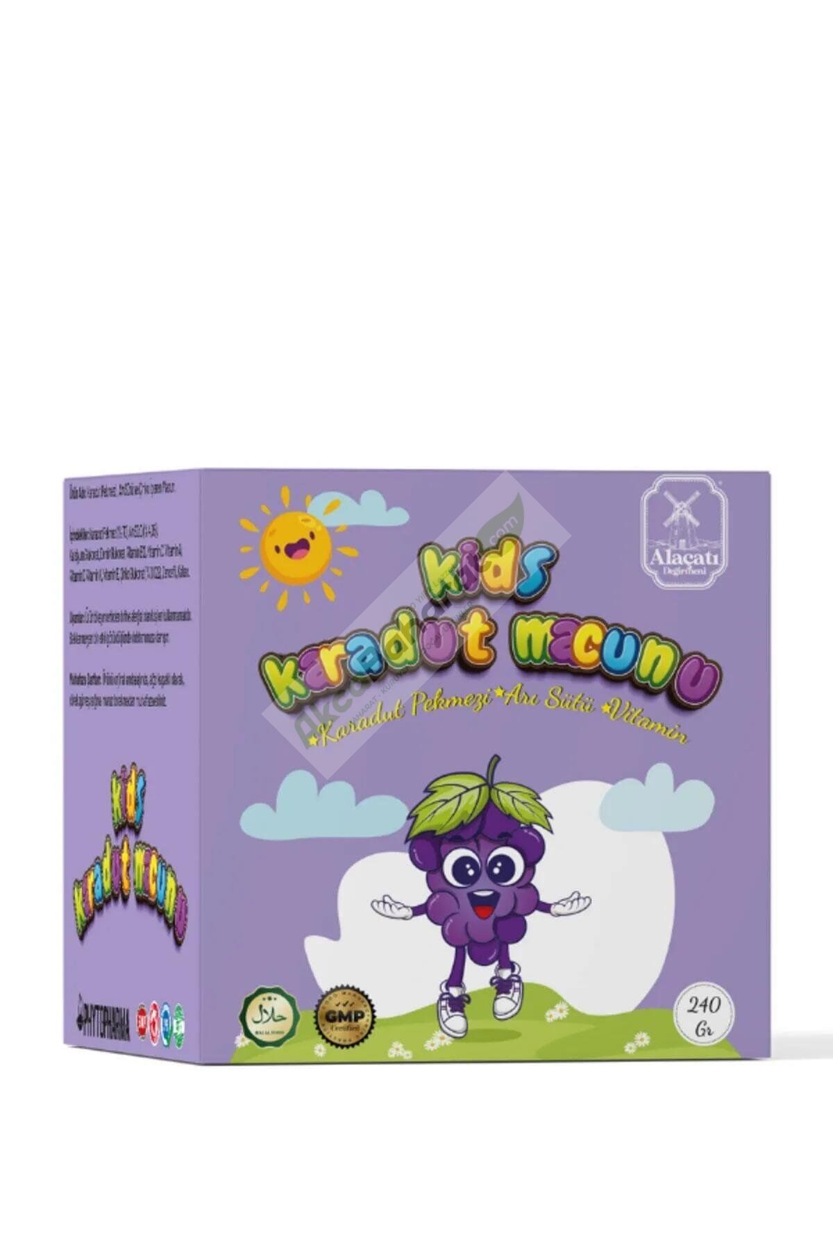 Alaçatı Değirmeni Kids Çocuk Macunu - Arı Sütü, Propolis, karadut Pekmezi, Bal Ve Vitamin Katkılı Kakaolumeyveli Macun