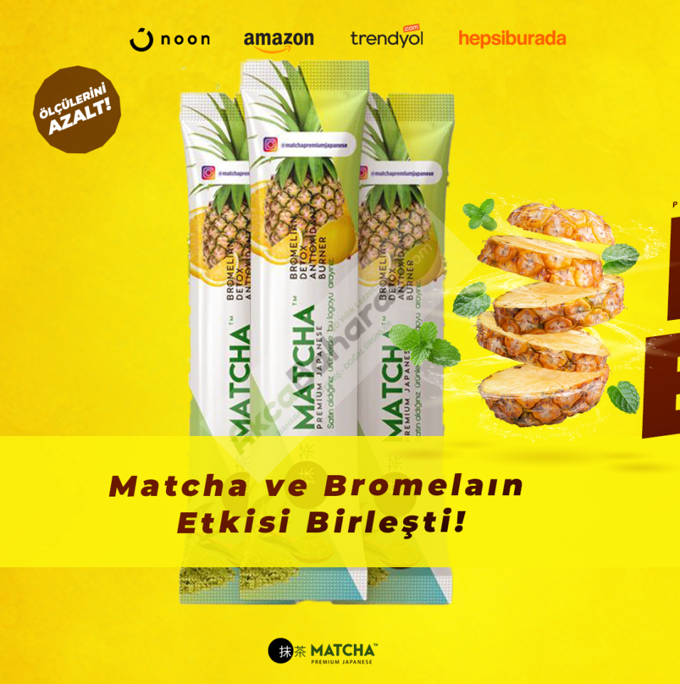MATCHA & BROMELAİN Japon Çayı 20 adet X 8 Gr