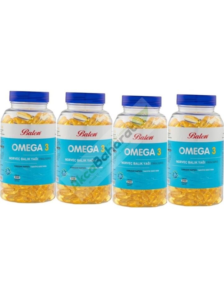 Balen Omega 3 Norveç Trigliserid 1380 mg 200 Kapsül 4'lü